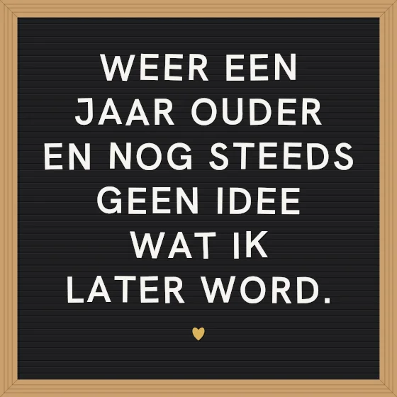 Tegeltje "Weer een jaar ouder"