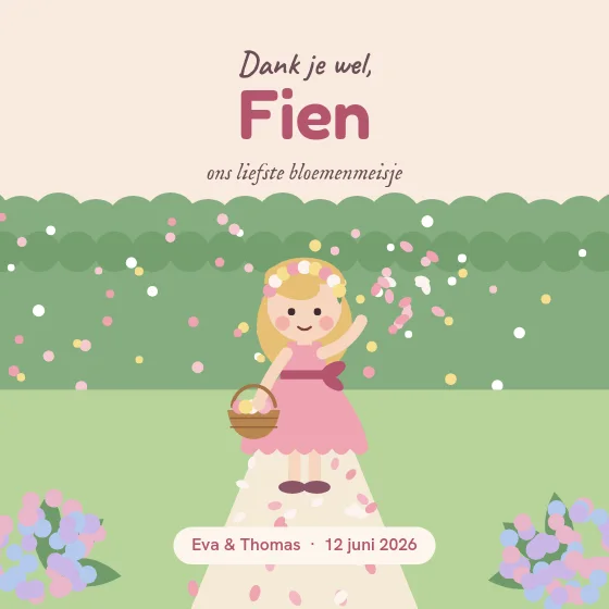Ons bloemenmeisje