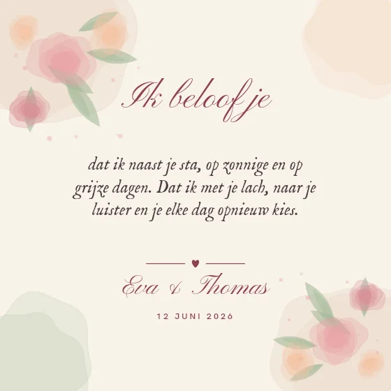 Onze gelofte