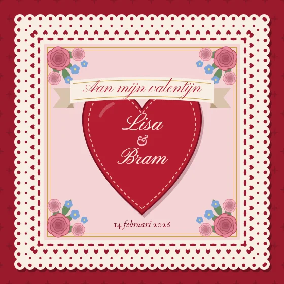 Vintage valentijnskaart