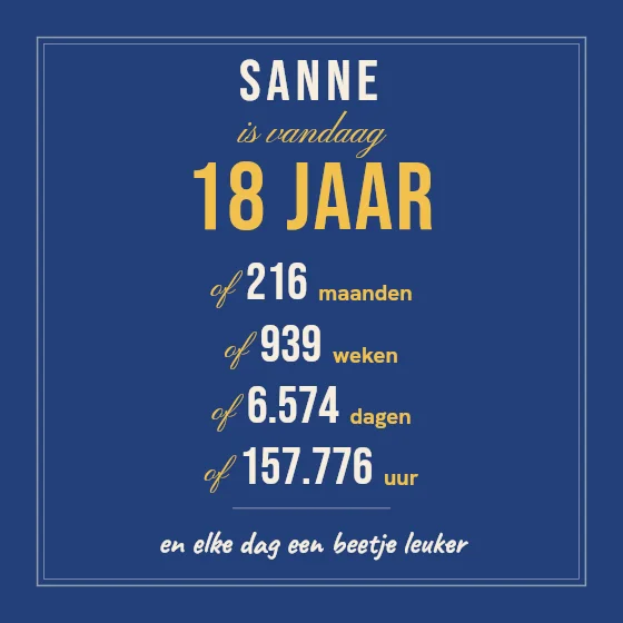 Jarig in getallen