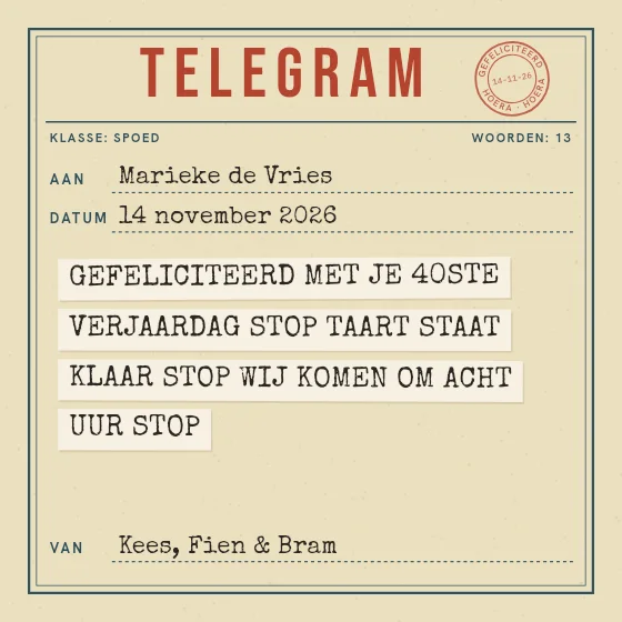 Felicitatietelegram