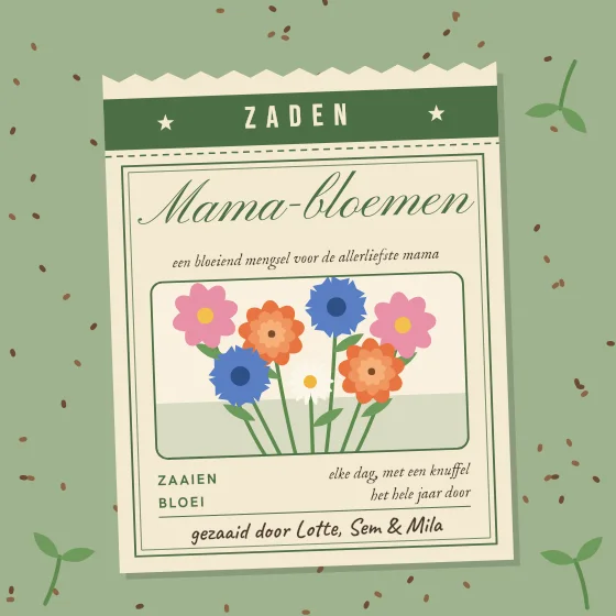 Zadenzakje mama-bloemen